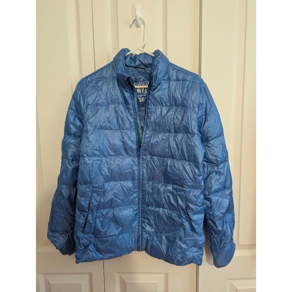 J. Crew Crewcuts Puffer Packable Jacket 16 Boys Unisex Full zip j.crew jcrew